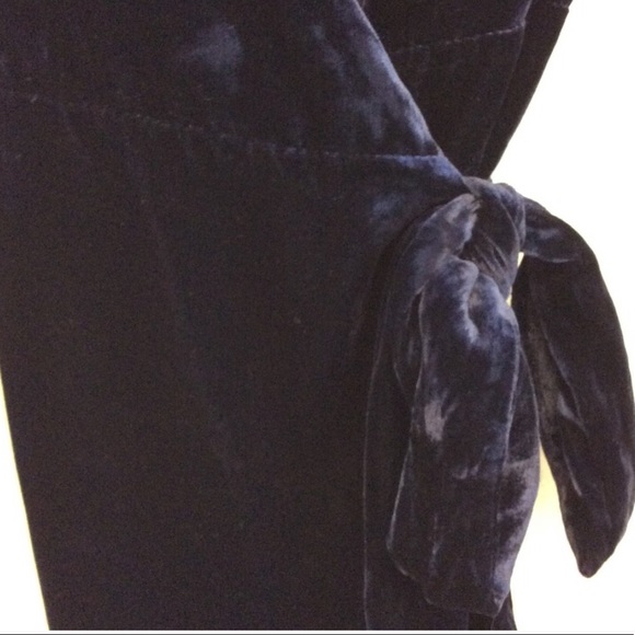 J. Crew Wrap Drapery Velvet Dress BLACK - Picture 5 of 5